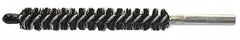 Schaefer Brush - 4" Brush Length, 15/16" Diam, Nylon Single Stem, Single Spiral Condenser Tube Brush - 6-1/4" Long, Nylon, 12-24 Female Connection - Exact Tooling