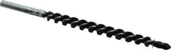 Schaefer Brush - 4" Brush Length, 1/4" Diam, Nylon Single Stem, Single Spiral Condenser Tube Brush - 4-1/2" Long, Nylon, 8-32 Female Connection - Exact Tooling