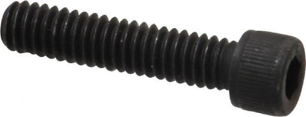 Value Collection - #12-24 UNC Hex Socket Drive, Socket Cap Screw - Alloy Steel, Black Oxide Finish, Fully Threaded, 1" Length Under Head - Exact Tooling