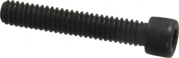 Value Collection - #12-24 UNC Hex Socket Drive, Socket Cap Screw - Alloy Steel, Black Oxide Finish, Fully Threaded, 1-1/4" Length Under Head - Exact Tooling