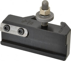 Aloris - Series BXA, #77 Cut-Off & Grooving Tool Post Holder - 10 to 15" Lathe Swing, 1-3/4" OAH, 15/16" Centerline Height - Exact Tooling