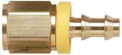 Coilhose Pneumatics - 3/8" ID 3/8 NPT Barbed Push On Female Connector - Brass - Exact Tooling