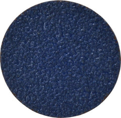 Norton - 3" Disc Diam, 24 Grit, Zirconia Alumina Quick Change Disc - Type R Attaching System, Coated, Blue, Very Coarse Grade, 20,000 RPM, R821 Series - Exact Tooling