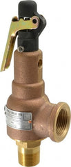 Midwest Control - 3/4" Inlet, 1" Outlet, ASME Safety Relief Valve - 150 Max psi, Bronze, 625 Cubic' per Min - Exact Tooling
