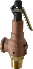 Midwest Control - 1" Inlet, 1" Outlet, ASME Safety Relief Valve - 150 Max psi, Bronze, 625 Cubic' per Min - Exact Tooling