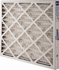 Made in USA - 20" Noml Height x 25" Noml Width x 2" Noml Depth, 35% Capture Efficiency, Wire-Backed Pleated Air Filter - MERV 8, Synthetic, Integrated Paperboard Frame, 500 Max FPM, 1,300 CFM, For Any Unit - Exact Tooling