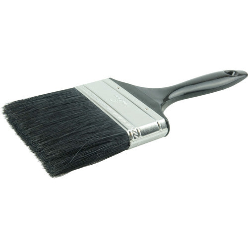 4″ Industrial Varnish Brush, Black China Bristle, 2-3/4″ Trim Length, Blue Plastic Sash - Exact Tooling