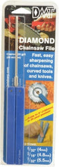 DMT - 9-1/2" OAL Coarse Round Chainsaw File Diamond File - 5/32" Wide x 5/32" Thick, 3-3/4 LOC, Blue, 325 Grit - Exact Tooling