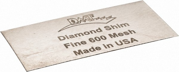 DMT - 2" Long x 1" Wide x 0.006" Thick, Diam ond Sharpening Stone - Rectangle, 600 Grit, Fine Grade - Exact Tooling