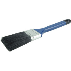 2″ Flat Sash Brush, Black China Bristle, 3″ Trim Length, Blue Foam Handle - Exact Tooling