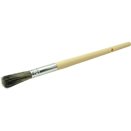 #2 7/16″ Round Sash Brush, Grey Bristle Fill, 1-3/4″ Trim Length, Plain Foam Handle - Exact Tooling