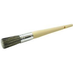#6 13/16″ Round Sash Brush, Grey Bristle Fill, 2″ Trim Length, Plain Foam Handle - Exact Tooling