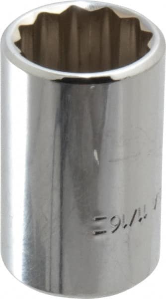 Blackhawk by Proto - 11/16", 1/2" Drive, Standard Hand Socket - 12 Points, 1-1/2" OAL, Chrome Finish - Exact Tooling
