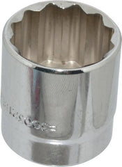 Blackhawk by Proto - 1", 3/8" Drive, Standard Hand Socket - 12 Points, 1-13/32" OAL, Chrome Finish - Exact Tooling