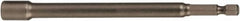 Wiha - 1/4" Magnetic Nutsetter - 1/4" Hex Drive, 12" OAL - Exact Tooling