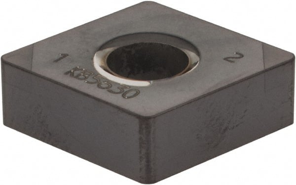 Kennametal - CNGA432 MT Grade KB5630 PCBN Turning Insert - AlTiN Finish, 80° Diamond, 1/2" Inscr Circle, 3/16" Thick, 1/32" Corner Radius - Exact Tooling