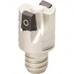 Iscar - 3/4" Cut Diam, 0.315" Max Depth of Cut, Indexable Square Shoulder Helical End Mill - T12 Modular Connection, 90° Lead Angle, Through Coolant, Series Helitang, Multimaster - Exact Tooling