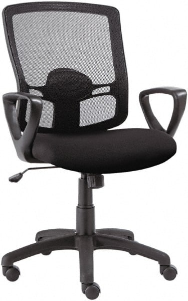 ALERA - 23-5/8" High Office/Managerial/Executive Chair - 20" Wide x 19" Deep, Fabric Mesh Seat, Black - Exact Tooling