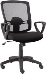 ALERA - 23-5/8" High Office/Managerial/Executive Chair - 20" Wide x 19" Deep, Fabric Mesh Seat, Black - Exact Tooling
