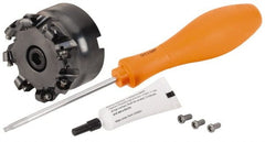 Kennametal - 80mm Cut Diam, 6mm Max Depth, 27mm Arbor Hole, 8 Inserts, RP.T 1204... Insert Style, Indexable Copy Face Mill - 27,300 Max RPM, 50mm High, Through Coolant, Series KSRM - Exact Tooling