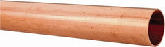 Mueller Industries - 2' Long, 1-1/8" OD x 1" ID, Grade C12200 Copper Water (M) Tube - 0.035" Wall Thickness, 0.464 Ft/Lb - Exact Tooling