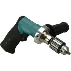 Dynabrade - 3/8" Keyed Chuck - Pistol Grip Handle, 500 RPM, 0.4 hp, 90 psi - Exact Tooling