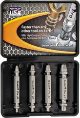 Alden - 4 Piece Bolt & Screw Extractor Set - 3/8" Drive - Exact Tooling