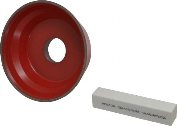 Norton - 5" Diam, 1-1/4" Hole Size, 1-3/4" Overall Thickness, 150 Grit, Type 11 Tool & Cutter Grinding Wheel - Very Fine Grade, CBN, Resinoid Bond - Exact Tooling