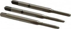 Cleveland - #3-56 UNF, 3 Flute, Bottoming, Plug & Taper, Bright Finish, High Speed Steel Tap Set - Right Hand Cut, 1-13/16" OAL, 1/2" Thread Length - Exact Tooling