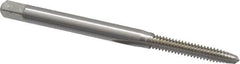 Cleveland - #4-40 UNC 2 Flute Bright Finish High Speed Steel Straight Flute Standard Hand Tap - Plug, Right Hand Thread, 1-7/8" OAL, 0.31" Thread Length, H1 Limit, Oversize - Exact Tooling