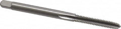 Cleveland - #5-40 UNC 2B/3B 3 Flute Bright Finish High Speed Steel Straight Flute Standard Hand Tap - Plug, Right Hand Thread, 1.938" OAL, 0.31" Thread Length, H2 Limit, Oversize - Exact Tooling