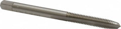Cleveland - #10-32 UNF 3B 2 Flute Bright Finish High Speed Steel Straight Flute Standard Hand Tap - Plug, Right Hand Thread, 2-3/8" OAL, 1/2" Thread Length, H2 Limit, Oversize - Exact Tooling