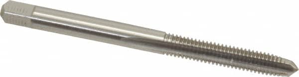 Cleveland - #10-32 UNF 2B 3 Flute Bright Finish High Speed Steel Straight Flute Standard Hand Tap - Plug, Right Hand Thread, 2-3/8" OAL, 1/2" Thread Length, H3 Limit, Oversize - Exact Tooling