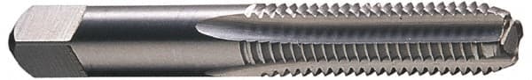 OSG - 7/8-9 UNC 4 Flute Bright Finish High Speed Steel Straight Flute Standard Hand Tap - Bottoming, Right Hand Thread, 4-11/16" OAL, 2-7/32" Thread Length, H1 Limit, Oversize - Exact Tooling