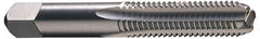 Hertel - M12x1.25 Metric Fine 4 Flute Bright Finish High Speed Steel Straight Flute Standard Hand Tap - Bottoming, Right Hand Thread, 3-3/8" OAL, 1-21/32" Thread Length, D3 Limit, Oversize - Exact Tooling