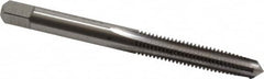 Cleveland - #12-28 UNF 2B/3B 4 Flute Bright Finish High Speed Steel Straight Flute Standard Hand Tap - Taper, Right Hand Thread, 2-3/8" OAL, 1/2" Thread Length, H3 Limit, Oversize - Exact Tooling