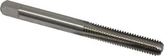 Cleveland - #12-28 UNF 2B/3B 4 Flute Bright Finish High Speed Steel Straight Flute Standard Hand Tap - Bottoming, Right Hand Thread, 2-3/8" OAL, 1/2" Thread Length, H3 Limit, Oversize - Exact Tooling