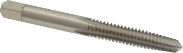 Cleveland - 1/4-20 UNC 4 Flute Bright Finish High Speed Steel Straight Flute Standard Hand Tap - Taper, Right Hand Thread, 63.5mm OAL, 25.4mm Thread Length, H1 Limit, Oversize - Exact Tooling