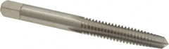 Cleveland - 1/4-20 UNC 4 Flute Bright Finish High Speed Steel Straight Flute Standard Hand Tap - Taper, Right Hand Thread, 63.5mm OAL, 25.4mm Thread Length, H1 Limit, Oversize - Exact Tooling