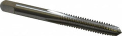 Cleveland - 1/4-20 UNC 4 Flute Bright Finish High Speed Steel Straight Flute Standard Hand Tap - Plug, Right Hand Thread, 63.5mm OAL, 25.4mm Thread Length, H2 Limit, Oversize - Exact Tooling