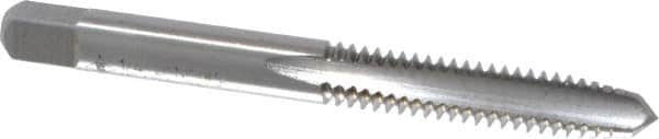 Cleveland - 1/4-20 UNC 3 Flute Bright Finish High Speed Steel Straight Flute Standard Hand Tap - Plug, Right Hand Thread, 63.5mm OAL, 25.4mm Thread Length, H2 Limit, Oversize - Exact Tooling