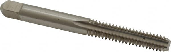 Cleveland - 1/4-20 UNC 3B 4 Flute Bright Finish High Speed Steel Straight Flute Standard Hand Tap - Bottoming, Right Hand Thread, 63.5mm OAL, 25.4mm Thread Length, H3 Limit, Oversize - Exact Tooling