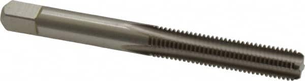 Cleveland - 1/4-28 UNF 4 Flute Bright Finish High Speed Steel Straight Flute Standard Hand Tap - Bottoming, Right Hand Thread, 63.5mm OAL, 25.4mm Thread Length, H2 Limit, Oversize - Exact Tooling