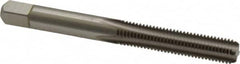 Cleveland - 1/4-28 UNF 4 Flute Bright Finish High Speed Steel Straight Flute Standard Hand Tap - Bottoming, Right Hand Thread, 63.5mm OAL, 25.4mm Thread Length, H2 Limit, Oversize - Exact Tooling