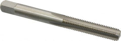 Cleveland - 1/4-28 UNF 3B 4 Flute Bright Finish High Speed Steel Straight Flute Standard Hand Tap - Bottoming, Right Hand Thread, 63.5mm OAL, 25.4mm Thread Length, H3 Limit, Oversize - Exact Tooling