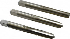 Cleveland - 5/16-24 UNF, 4 Flute, Bottoming, Plug & Taper, Bright Finish, High Speed Steel Tap Set - Right Hand Cut, 2-23/32" OAL, 0.69" Thread Length - Exact Tooling
