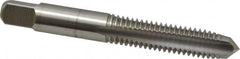 Cleveland - 3/8-16 UNC 3B 3 Flute Bright Finish High Speed Steel Straight Flute Standard Hand Tap - Plug, Right Hand Thread, 2.938" OAL, 31.75mm Thread Length, H3 Limit, Oversize - Exact Tooling