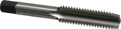 Cleveland - 1/2-13 UNC 3B 3 Flute Bright Finish High Speed Steel Straight Flute Standard Hand Tap - Plug, Right Hand Thread, 3-3/8" OAL, 0.94" Thread Length, H3 Limit, Oversize - Exact Tooling