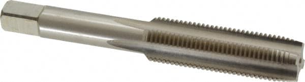 Cleveland - 1/2-20 UNF 3B 4 Flute Bright Finish High Speed Steel Straight Flute Standard Hand Tap - Plug, Right Hand Thread, 3-3/8" OAL, 0.94" Thread Length, H3 Limit, Oversize - Exact Tooling