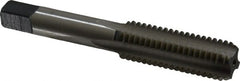 Cleveland - 9/16-12 UNC 4 Flute Bright Finish High Speed Steel Straight Flute Standard Hand Tap - Bottoming, Right Hand Thread, 3.594" OAL, 1" Thread Length, H3 Limit, Oversize - Exact Tooling